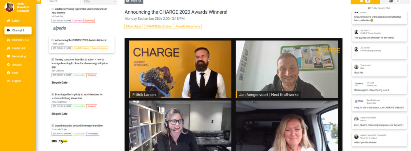 CHARGE Energy Award winners 2020