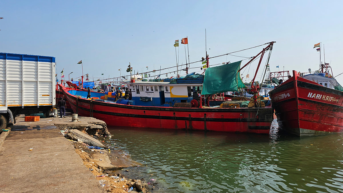 Red fishing boat