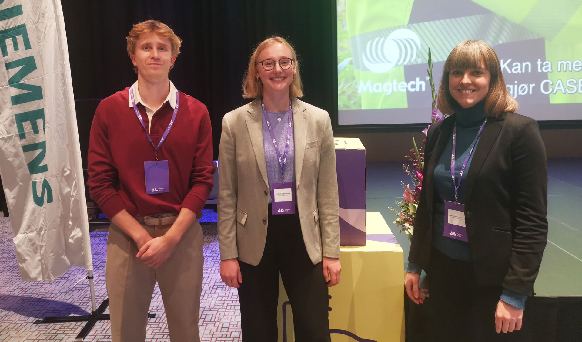 Nicolay, Astrid og Martha koste seg på to innholdsrike og spennende dager på Smartgridkonferansen i Trondheim.