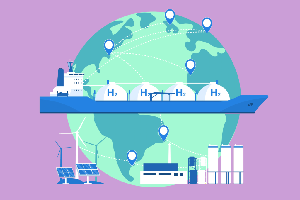 concept of using and transporting hydrogen as an energy source