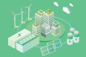 Simple illustration of the concept of energy storage.