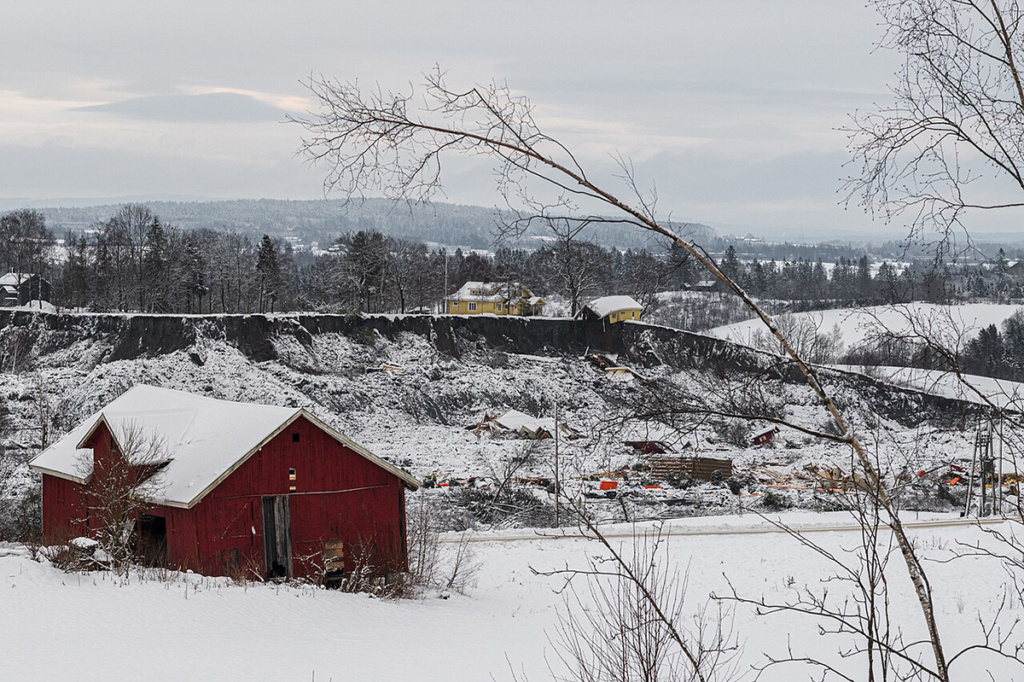 The Gjerdrum landslide. Photo by Tommy Gildseth